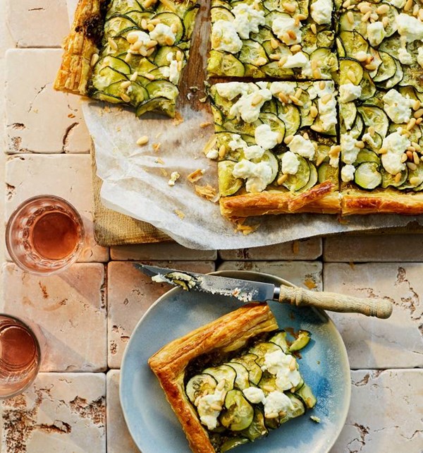 Easy courgette and goats' cheese tart [Jenny Cronk]