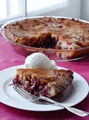 Easy cranberry & apple cake