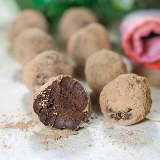 Easy dark chocolate avocado truffles