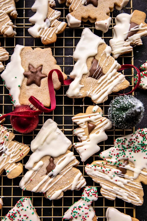 Easy decked out Christmas tree cookies