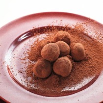 Easy dipped bittersweet chocolate truffles