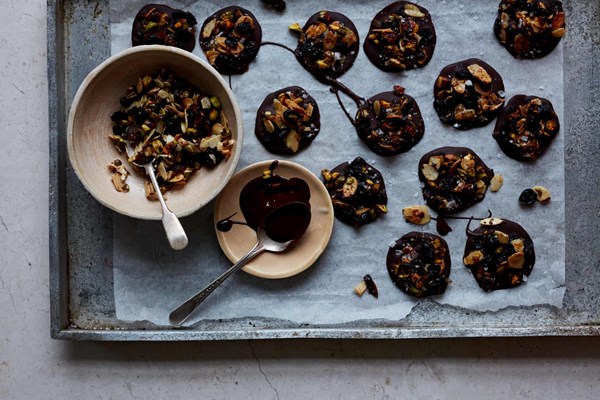 Easy Florentine chocolate drops