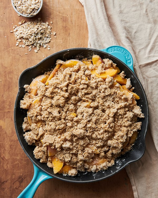 Easy freezer-to-oven fruit crumble