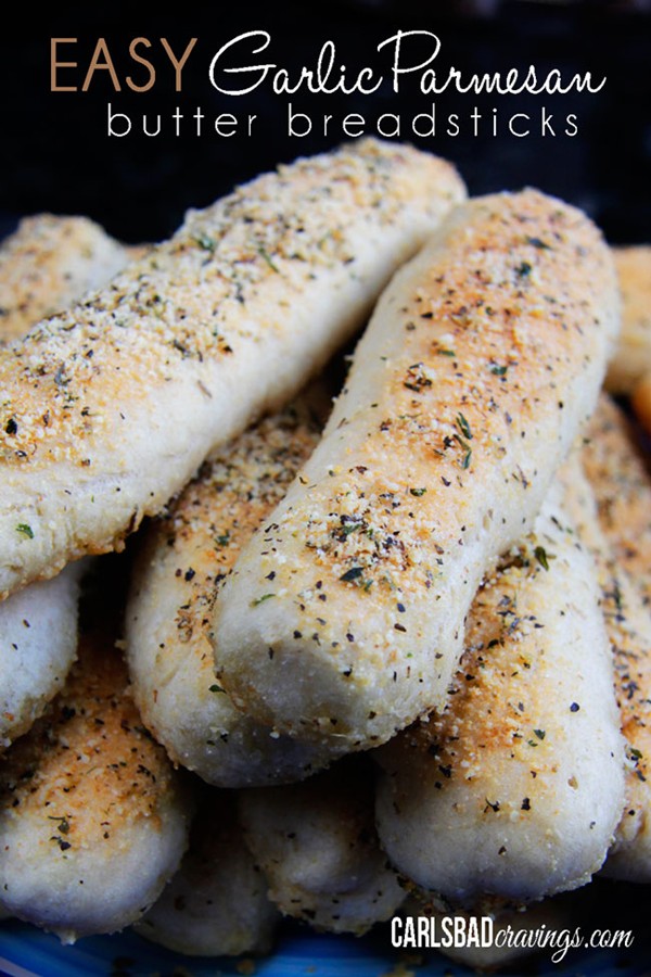 Easy garlic Parmesan butter breadsticks