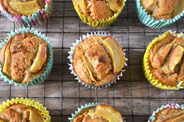 Easy gingered pear almond honey cakes