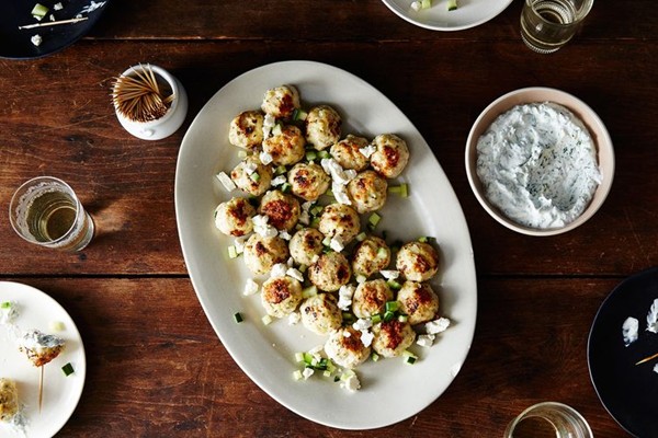 Easy Greek chicken meatballs