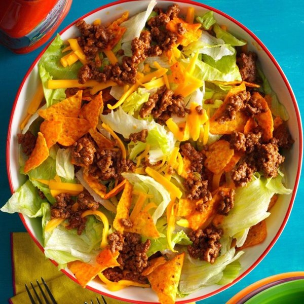 Easy ground beef taco salad