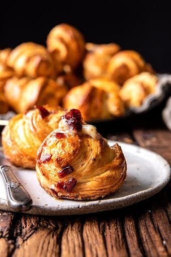 Easy Gruyère croissants [cranberry honey butter]