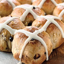 Easy hot cross buns