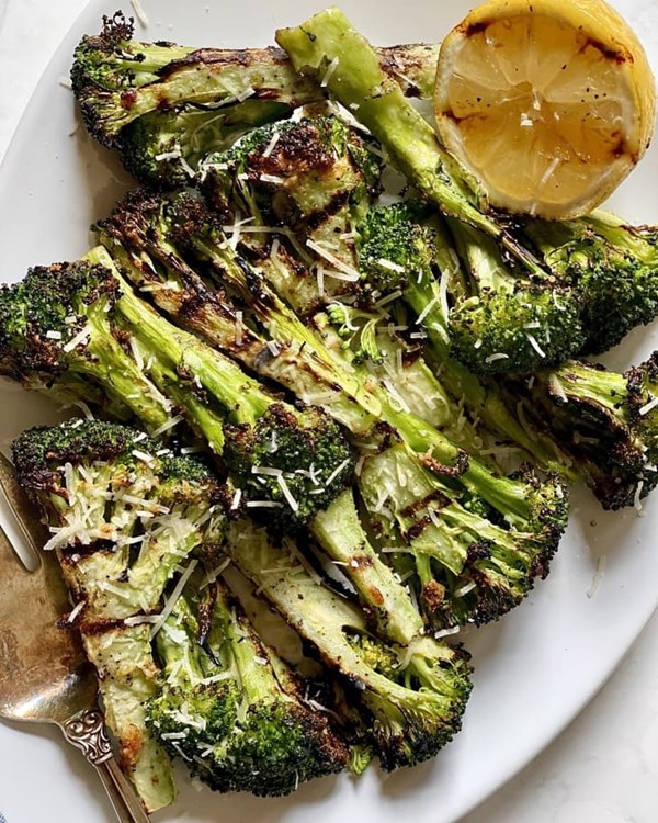 Easy, lemon-garlic grilled broccoli