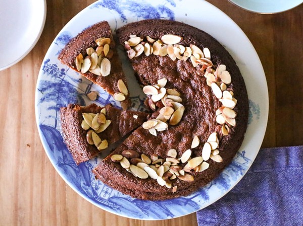 Easy, light, and tender honey-vanilla almond cake