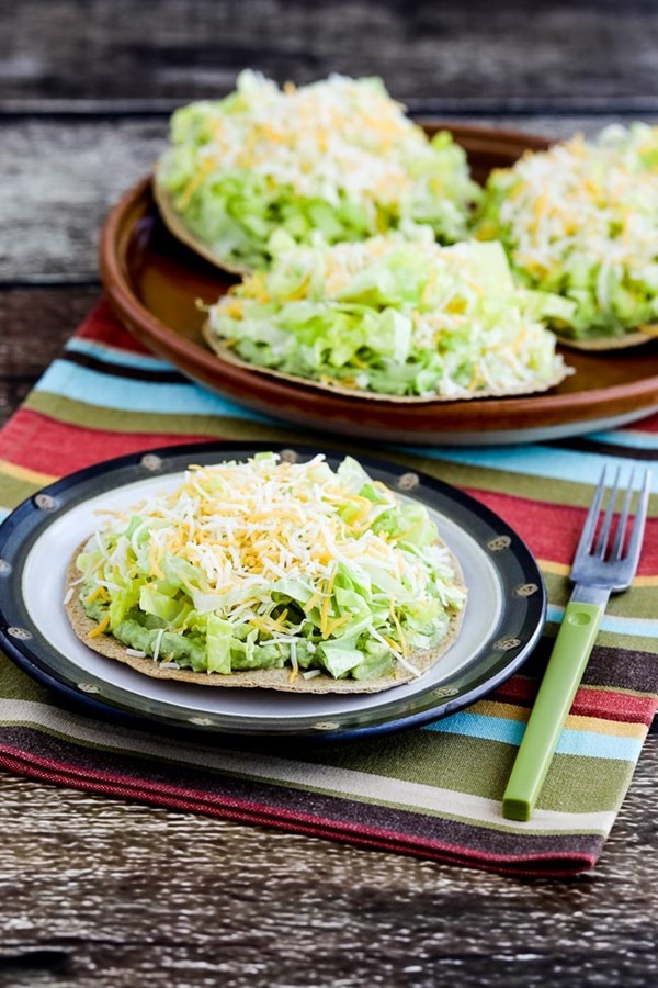 Easy low-carb guacamole tostadas