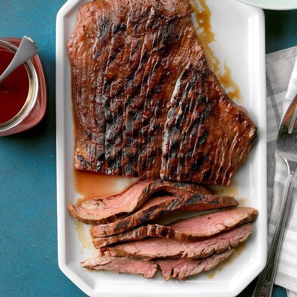 Easy marinated grilled flank steak