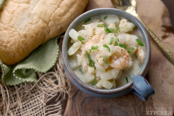Easy mixed seafood chowder