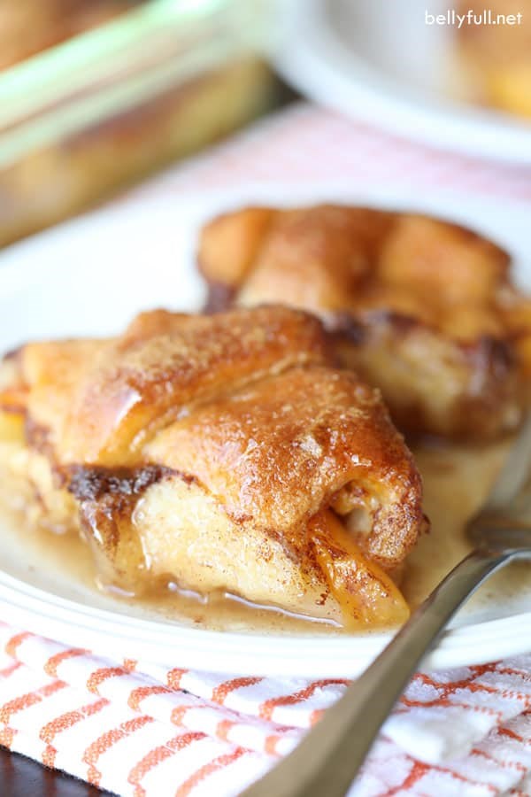 Easy peach dumplings