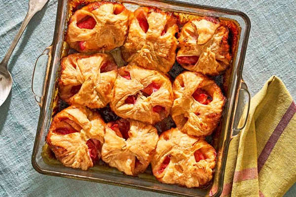 Easy peach dumplings