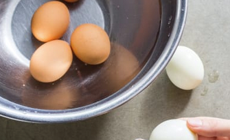 Easy-peel hard-cooked eggs