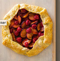 Easy plum and raspberry tart