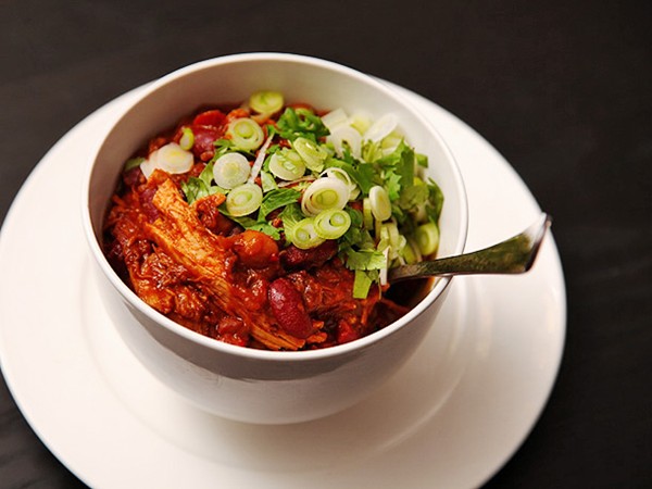 Easy pork and three bean chili