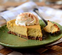 Easy pumpkin cheesecake with gingersnap crust