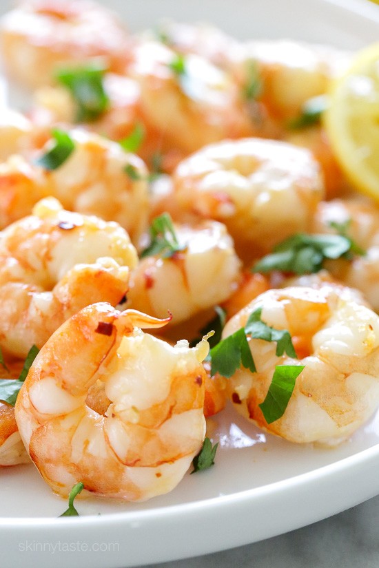 Easy roasted lemon-garlic shrimp