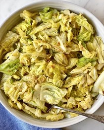 Easy sautéed Savoy cabbage