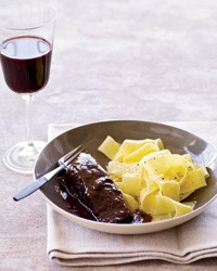 Easy short ribs braised in red wine