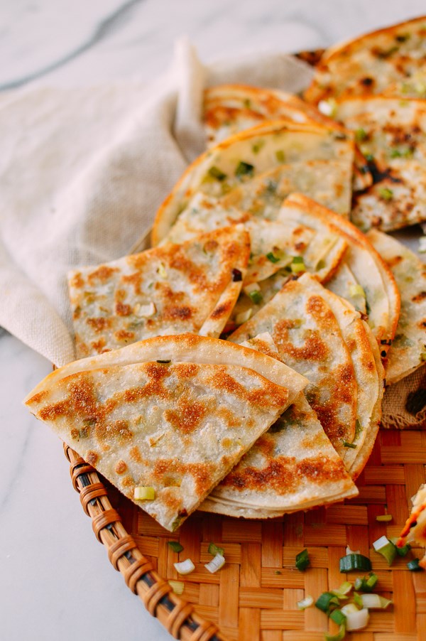 Easy shortcut scallion pancakes