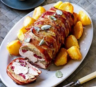 Easy-slice Christmas dinner parcel 