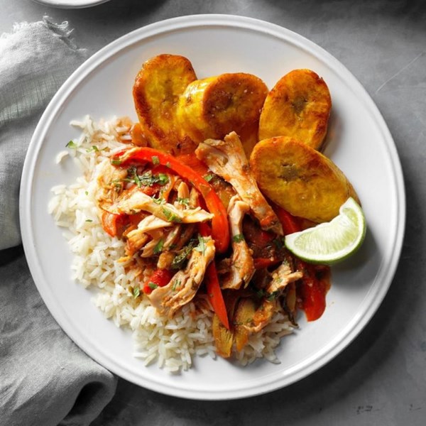Easy slow cooker chicken ropa vieja