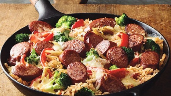 Easy smoked sausage skillet