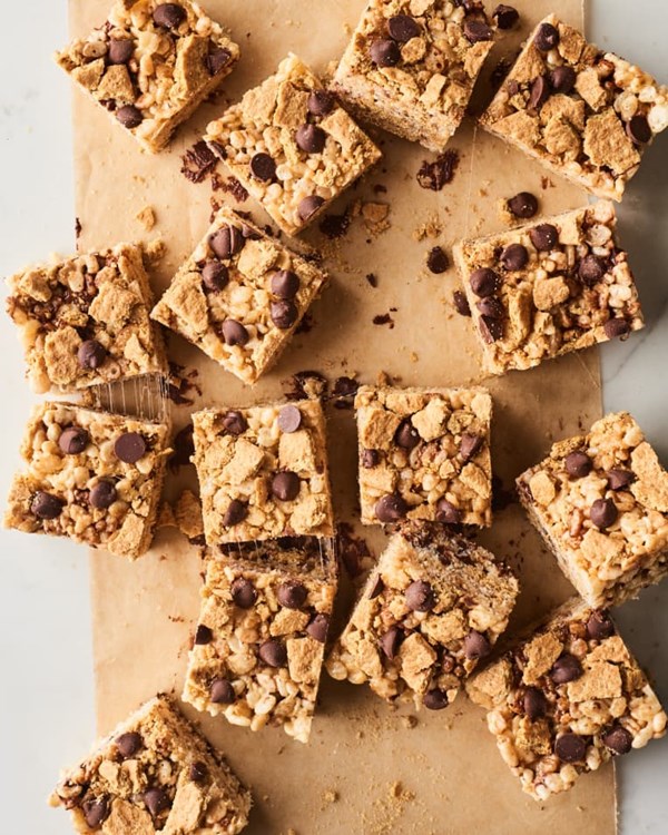 Easy s'mores Rice Krispies treats