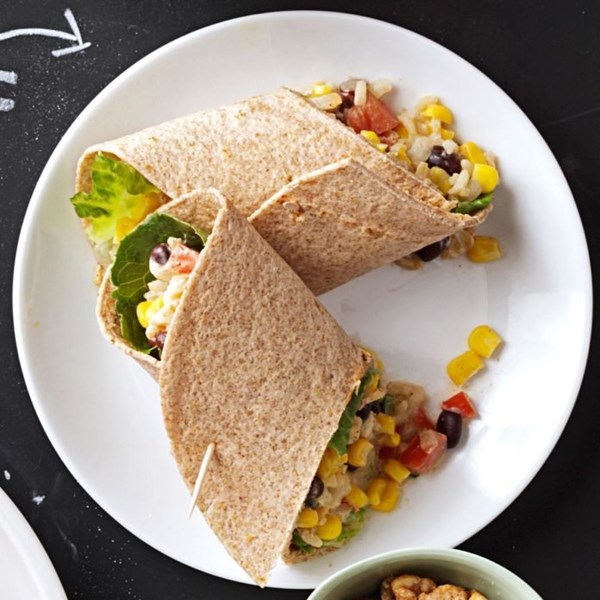 Easy Southwestern veggie wraps 