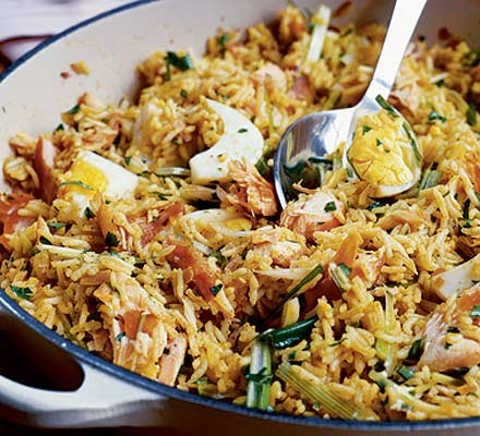 Easy spiced salmon kedgeree
