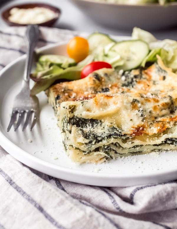 Easy spinach lasagna