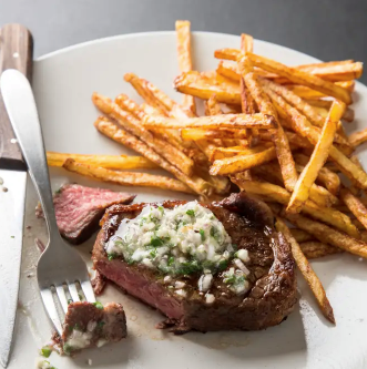 Easy steak frites