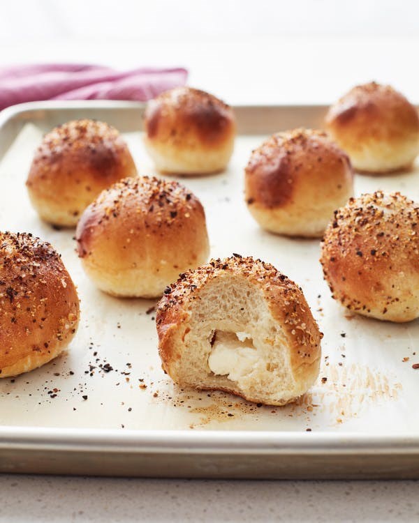 Easy stuffed bagel pockets