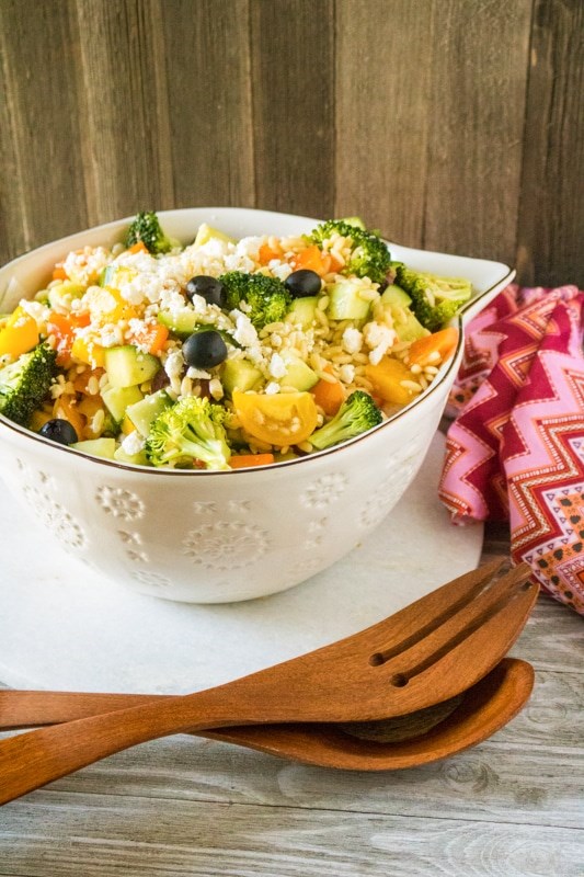 Easy summer orzo salad