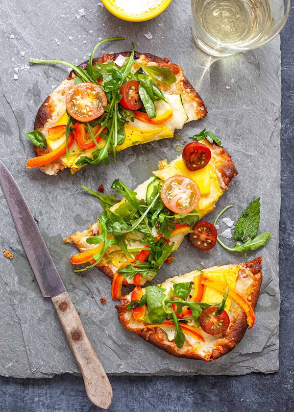 Easy summer vegetable pizzas