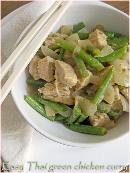 Easy Thai green chicken curry