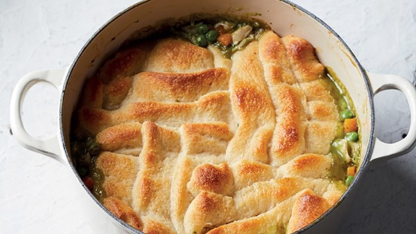 Easy turkey-pesto pot pie