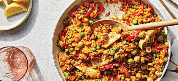 Easy vegan paella