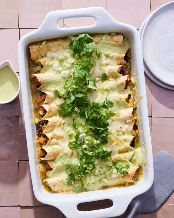 Easy vegetarian enchiladas