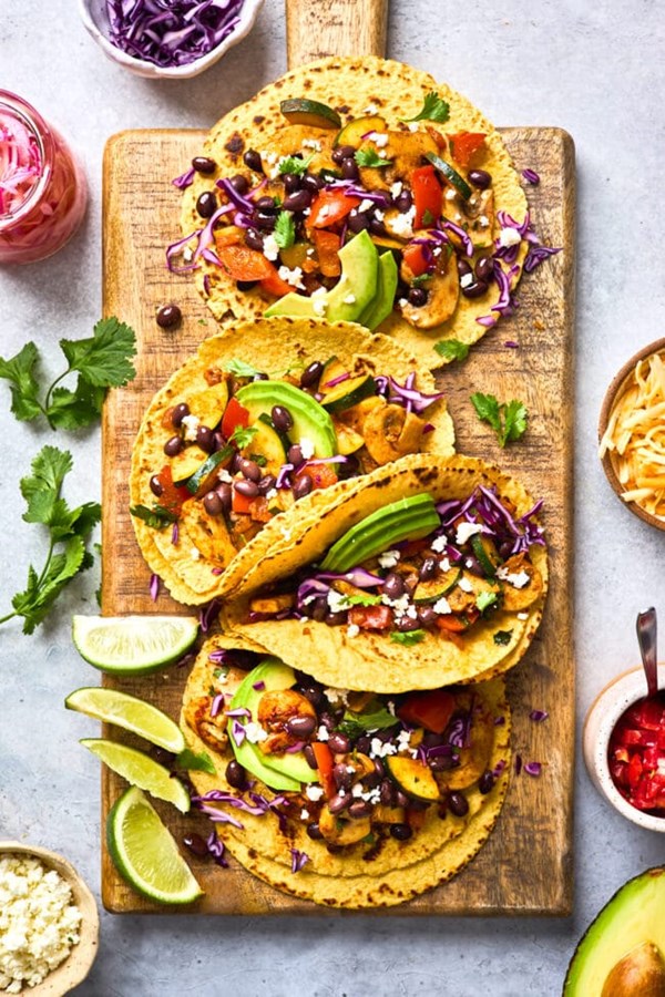Easy vegetarian tacos
