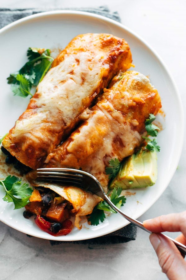 Easy veggie enchiladas