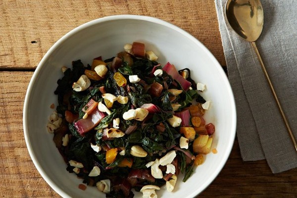Eat your greens! rainbow chard with a maple-vinegar drizzle