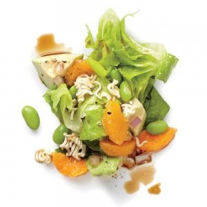 Edamame and ramen avocado salad