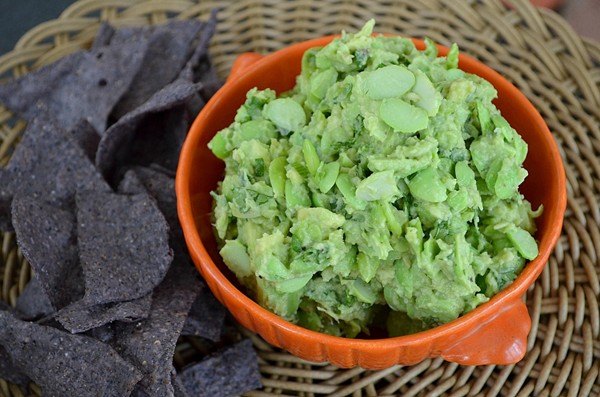 Edamame-avocado guacamole