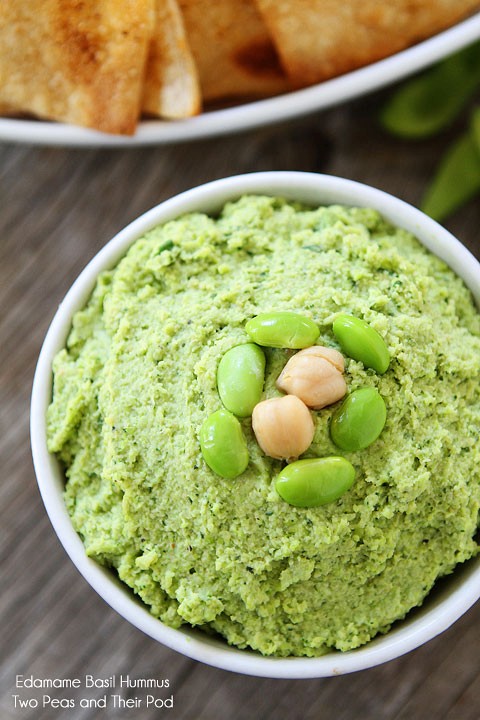 Edamame basil hummus