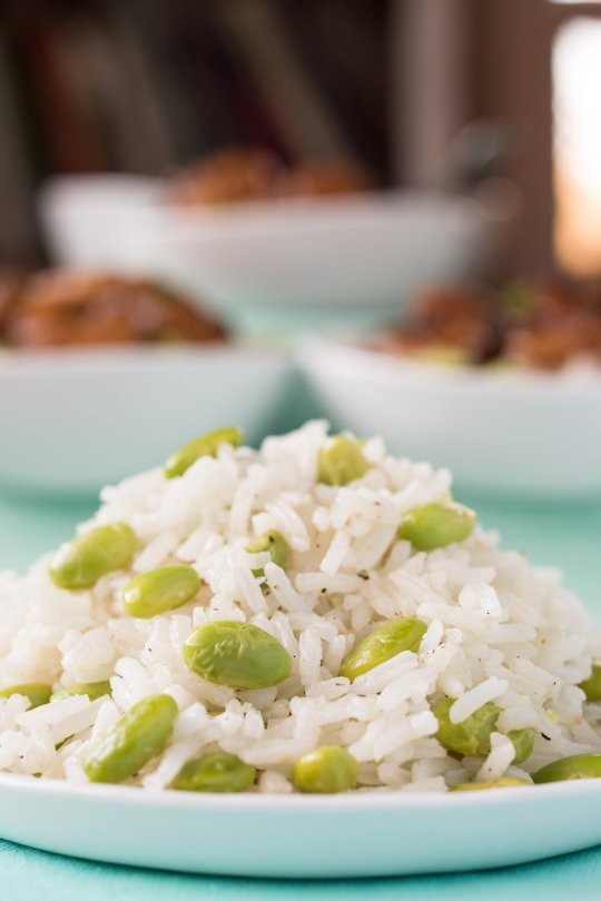 Edamame-ginger rice